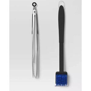 Room Essentials Grilling Tool Set With Turner/Tongs & Nylon Grill Brush 2-Piece